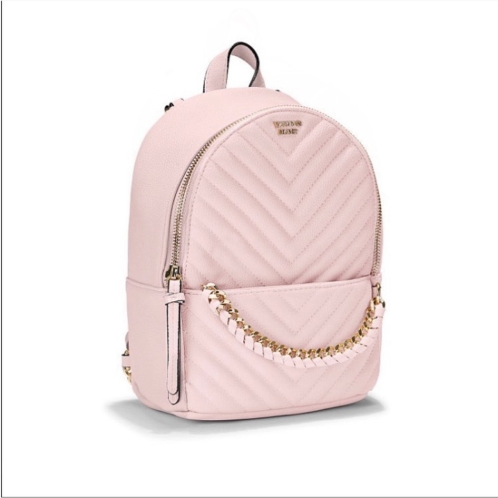 Victoria’s Secret V-Quilted City Mini Backpack baby pink color - Picture 2 of 10